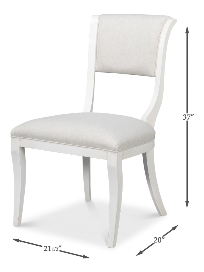 Trophy Elegant Side Chair, Cream