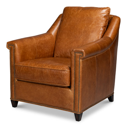 Vandike Arm Chair  Cuba Brown