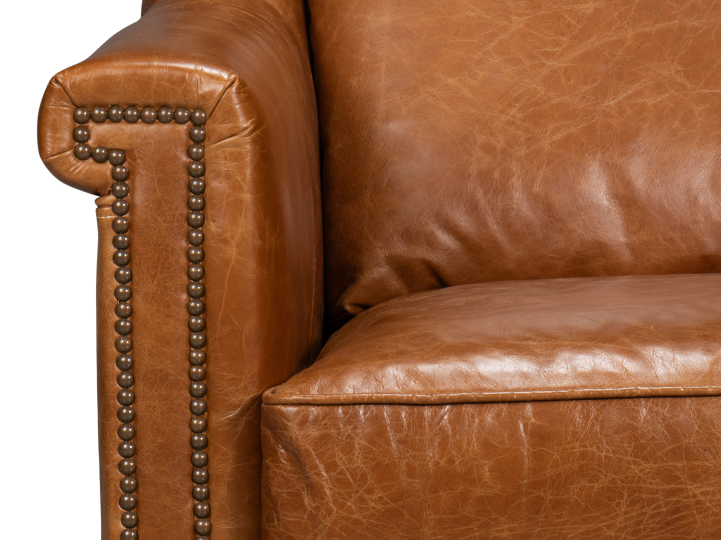 Vandike Arm Chair  Cuba Brown