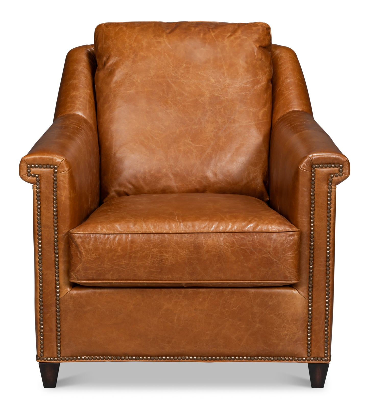 Vandike Arm Chair  Cuba Brown