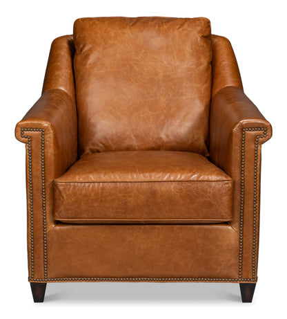 Vandike Arm Chair  Cuba Brown