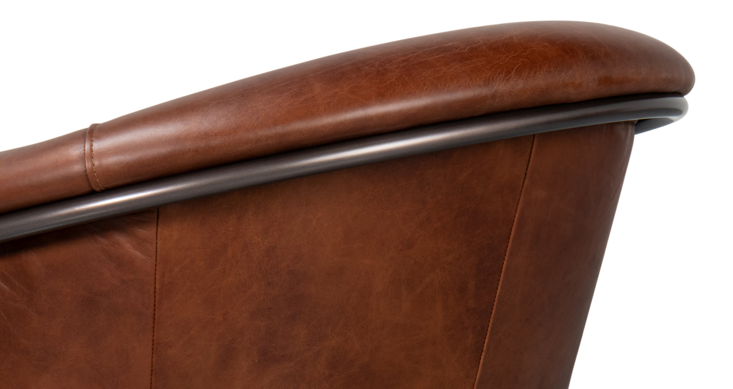 Nagel Distilled Leather Chair Brown