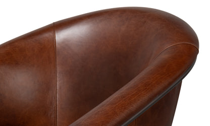 Nagel Distilled Leather Chair Brown