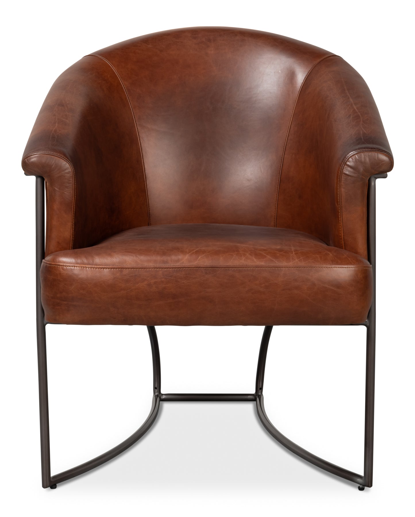 Nagel Distilled Leather Chair Brown