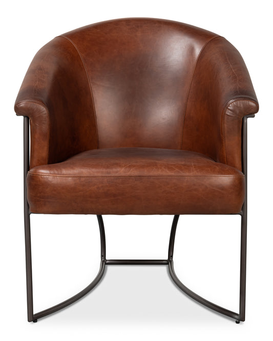 Nagel Distilled Leather Chair Brown