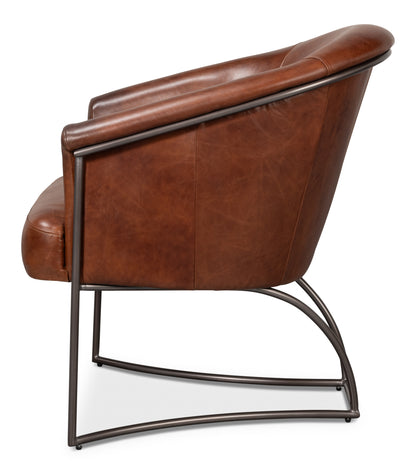Nagel Distilled Leather Chair Brown