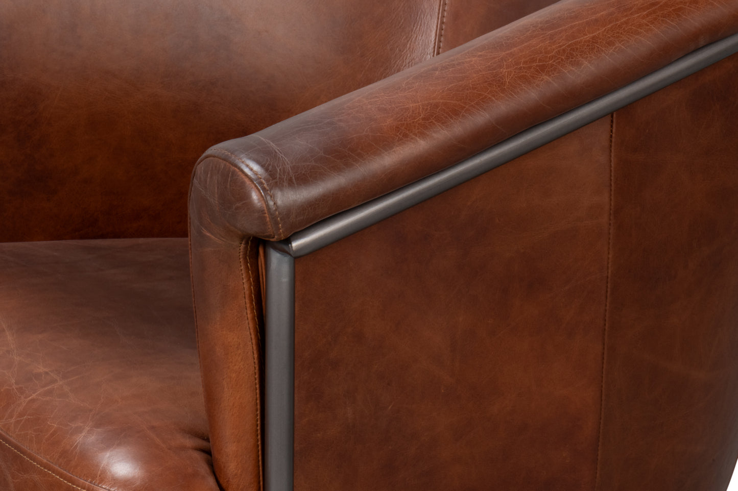 Nagel Distilled Leather Chair Brown