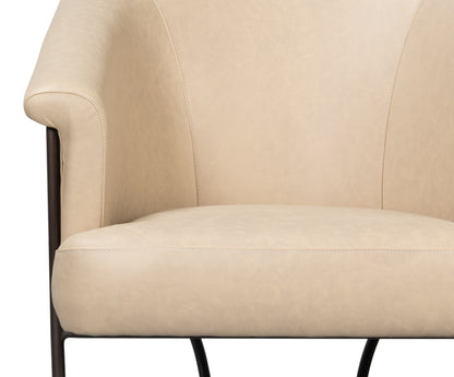 Nagel Distilled Leather Chair White