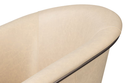 Nagel Distilled Leather Chair White
