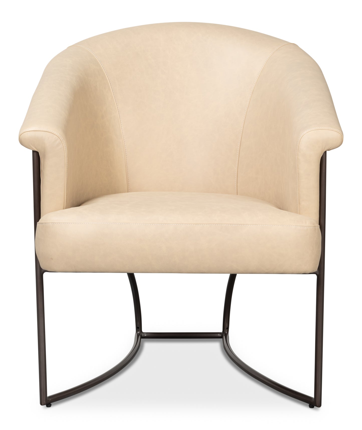 Nagel Distilled Leather Chair White