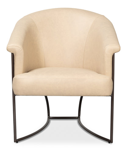 Nagel Distilled Leather Chair White