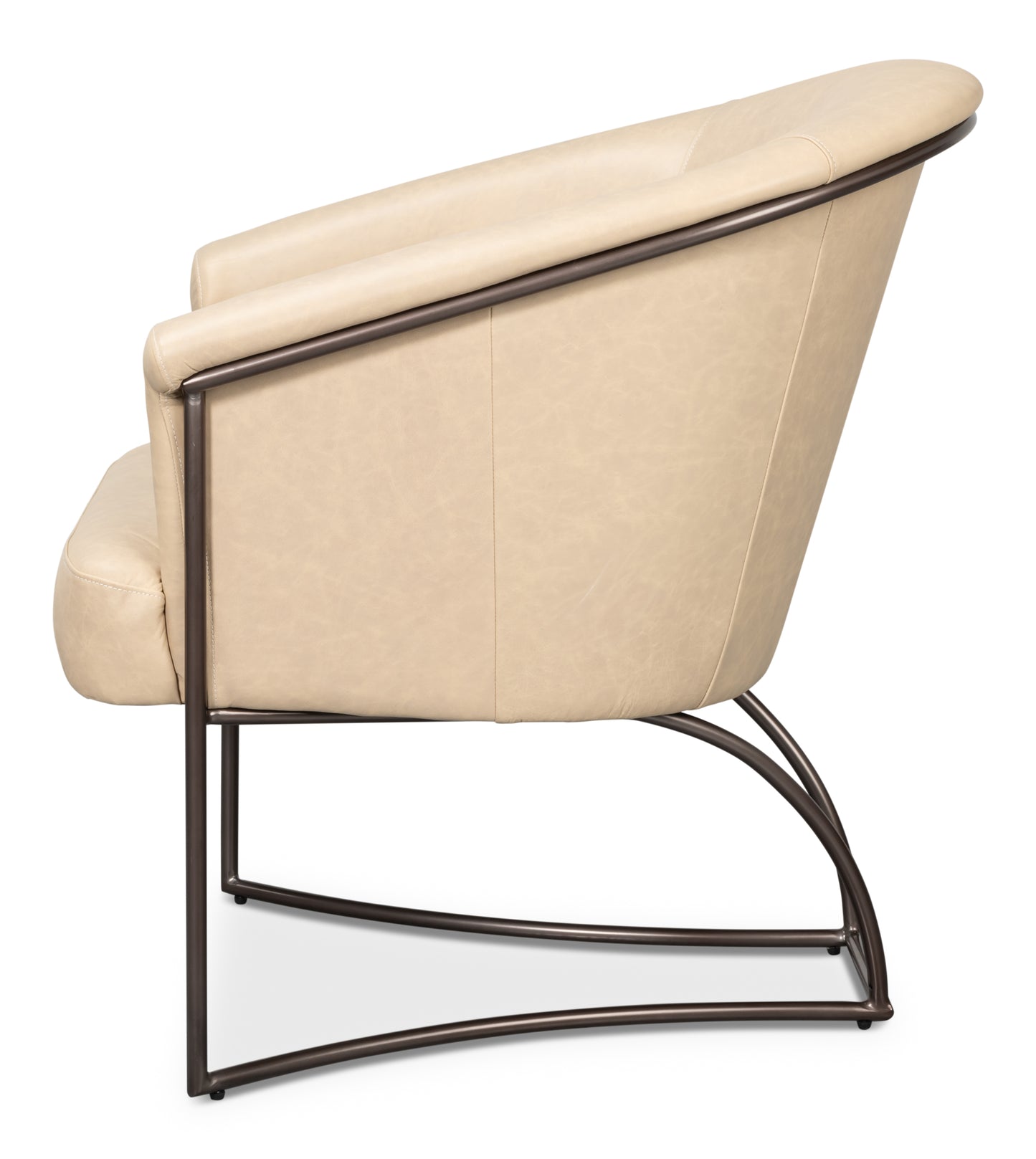 Nagel Distilled Leather Chair White