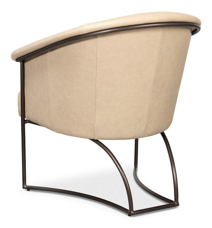 Nagel Distilled Leather Chair White