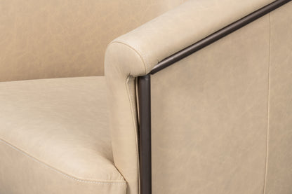 Nagel Distilled Leather Chair White