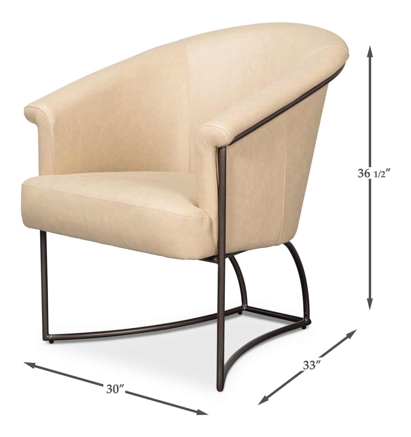 Nagel Distilled Leather Chair White