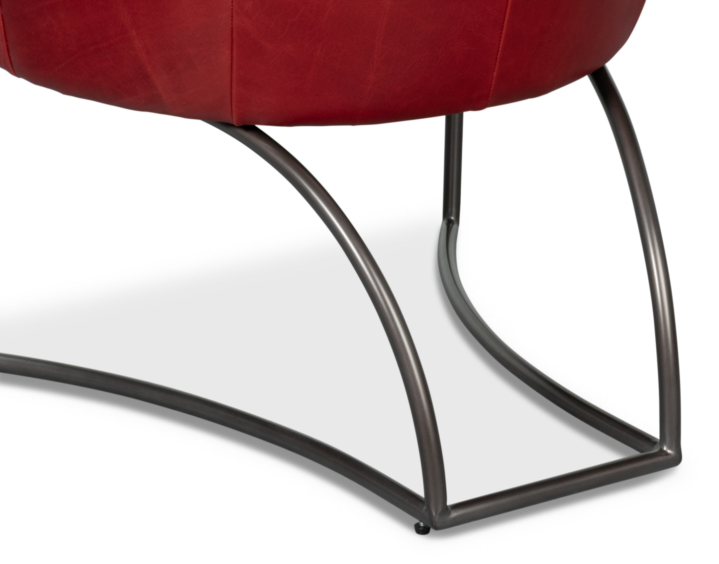 Nagel Distilled Leather Chair New Rouge