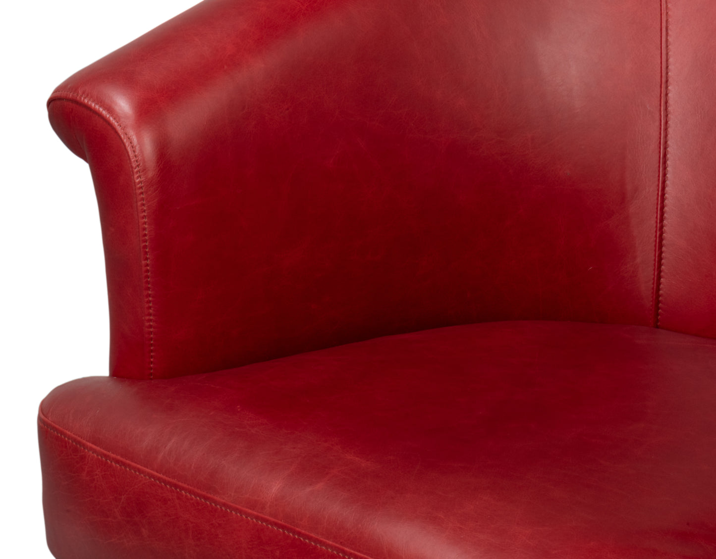 Nagel Distilled Leather Chair New Rouge