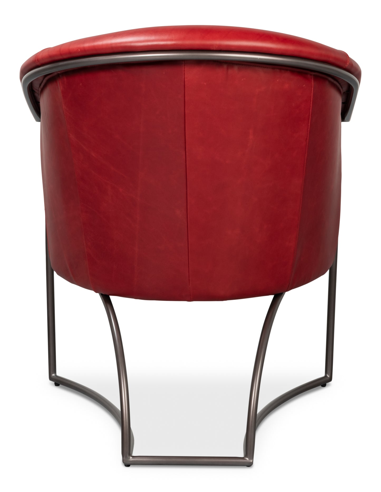 Nagel Distilled Leather Chair New Rouge