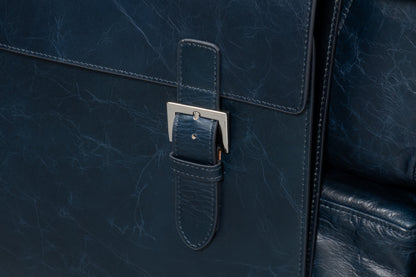 Edmonds Distilled Leather Chair Blue