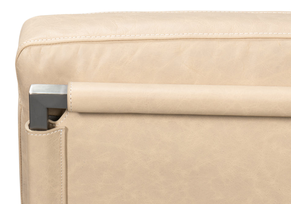 Edmonds Distilled Leather Chair White