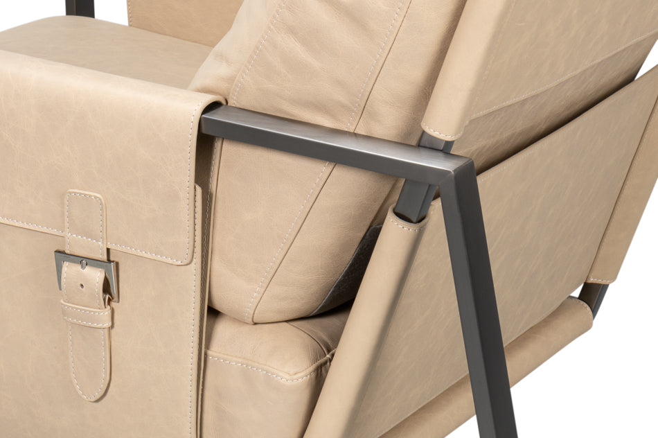 Edmonds Distilled Leather Chair White