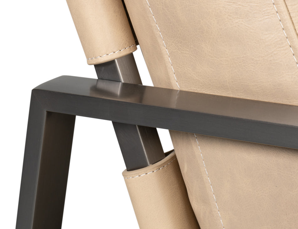 Edmonds Distilled Leather Chair White