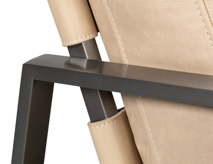 Edmonds Distilled Leather Chair White