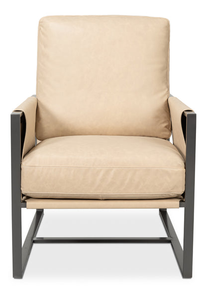 Edmonds Distilled Leather Chair White