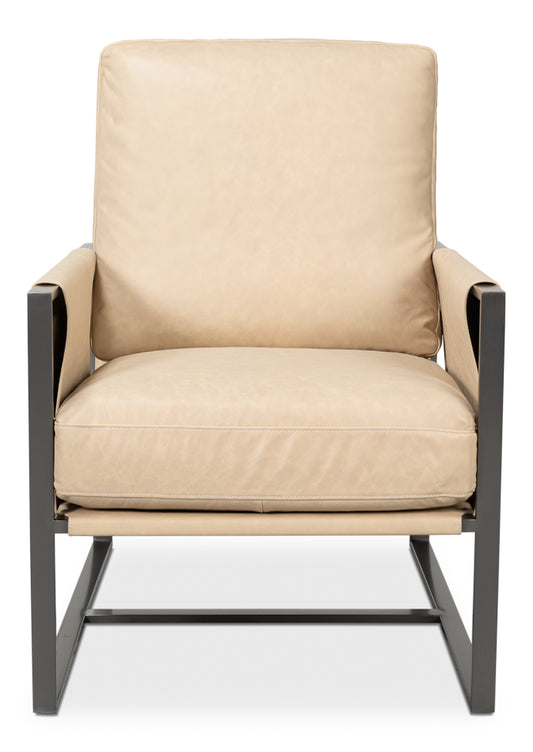 Edmonds Distilled Leather Chair White
