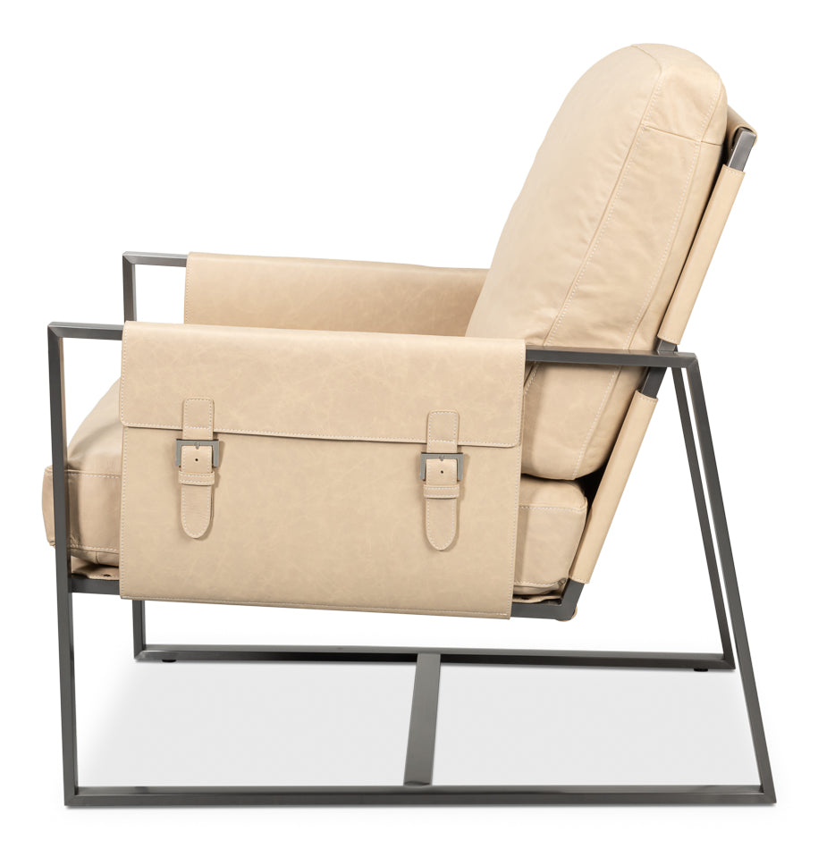 Edmonds Distilled Leather Chair White