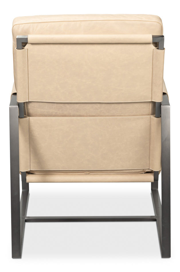 Edmonds Distilled Leather Chair White