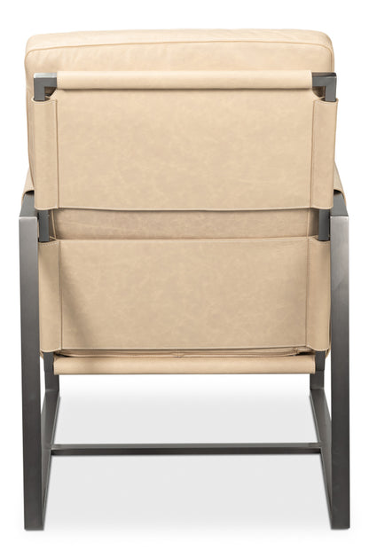 Edmonds Distilled Leather Chair White