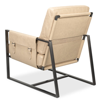 Edmonds Distilled Leather Chair White
