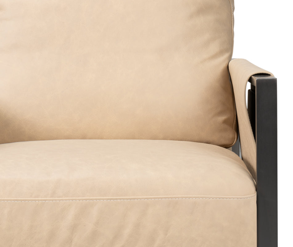 Edmonds Distilled Leather Chair White