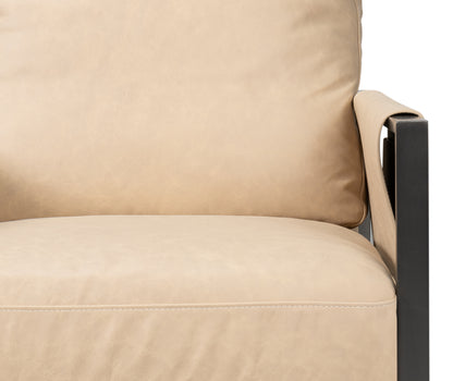 Edmonds Distilled Leather Chair White