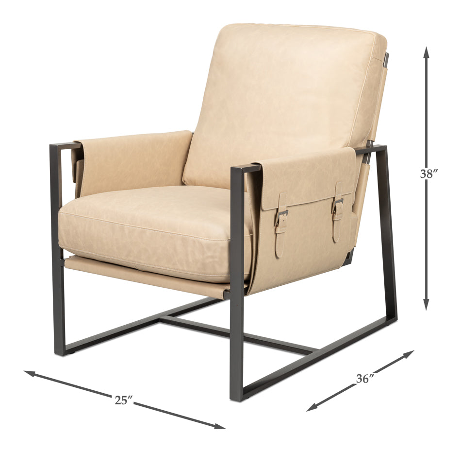 Edmonds Distilled Leather Chair White
