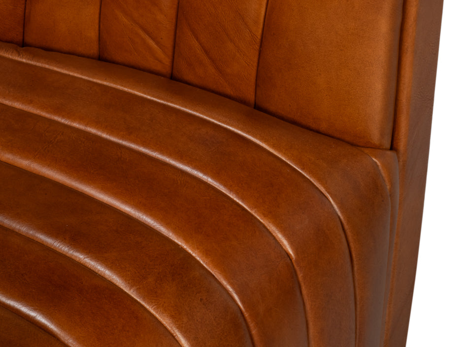 ESSEX SWIVEL CHAIR  HAVANA BROWN LEATHER