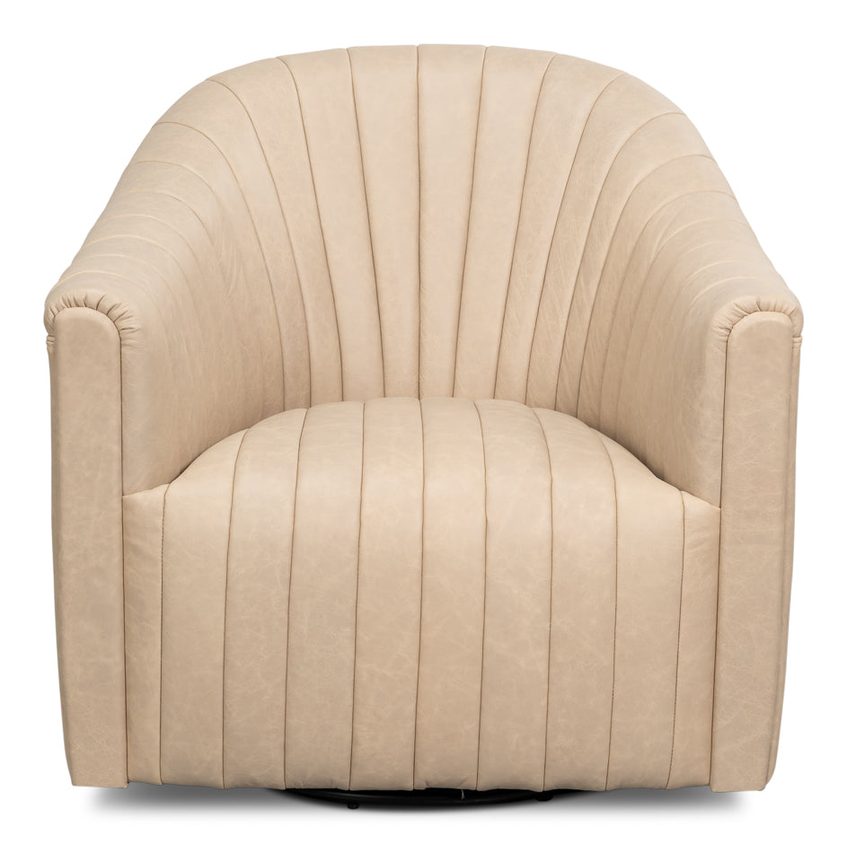 ESSEX SWIVEL CHAIR, CAPPUCCINO WHITE
