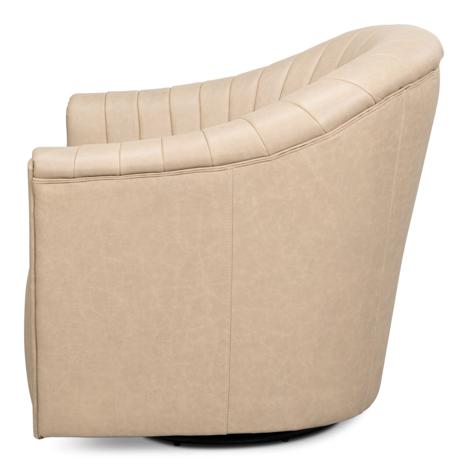 ESSEX SWIVEL CHAIR, CAPPUCCINO WHITE