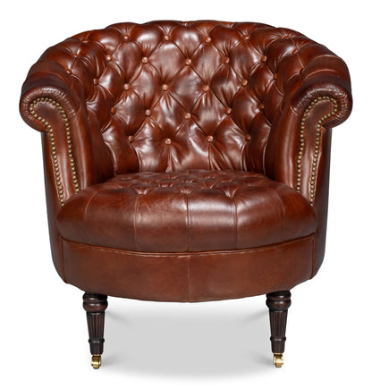 Bastian Armchair-Newark Brown Leather