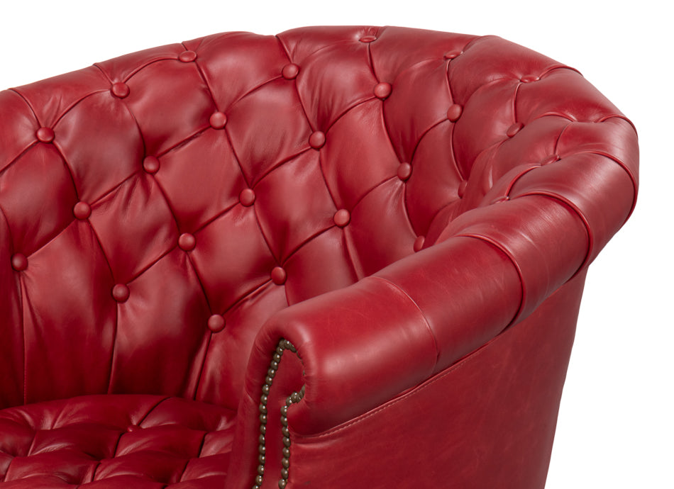 Bastian Armchair New Rouge Leather