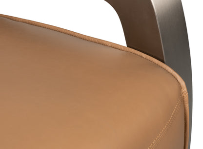 Carlisle Armchair-Caramel Brown Leather