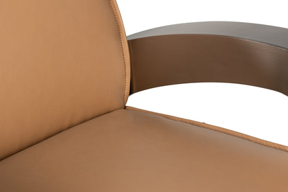 Carlisle Armchair-Caramel Brown Leather