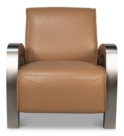 Carlisle Armchair-Caramel Brown Leather