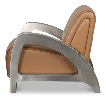 Carlisle Armchair-Caramel Brown Leather