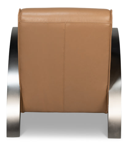 Carlisle Armchair-Caramel Brown Leather