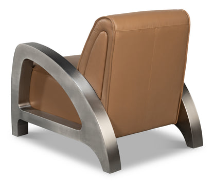 Carlisle Armchair-Caramel Brown Leather