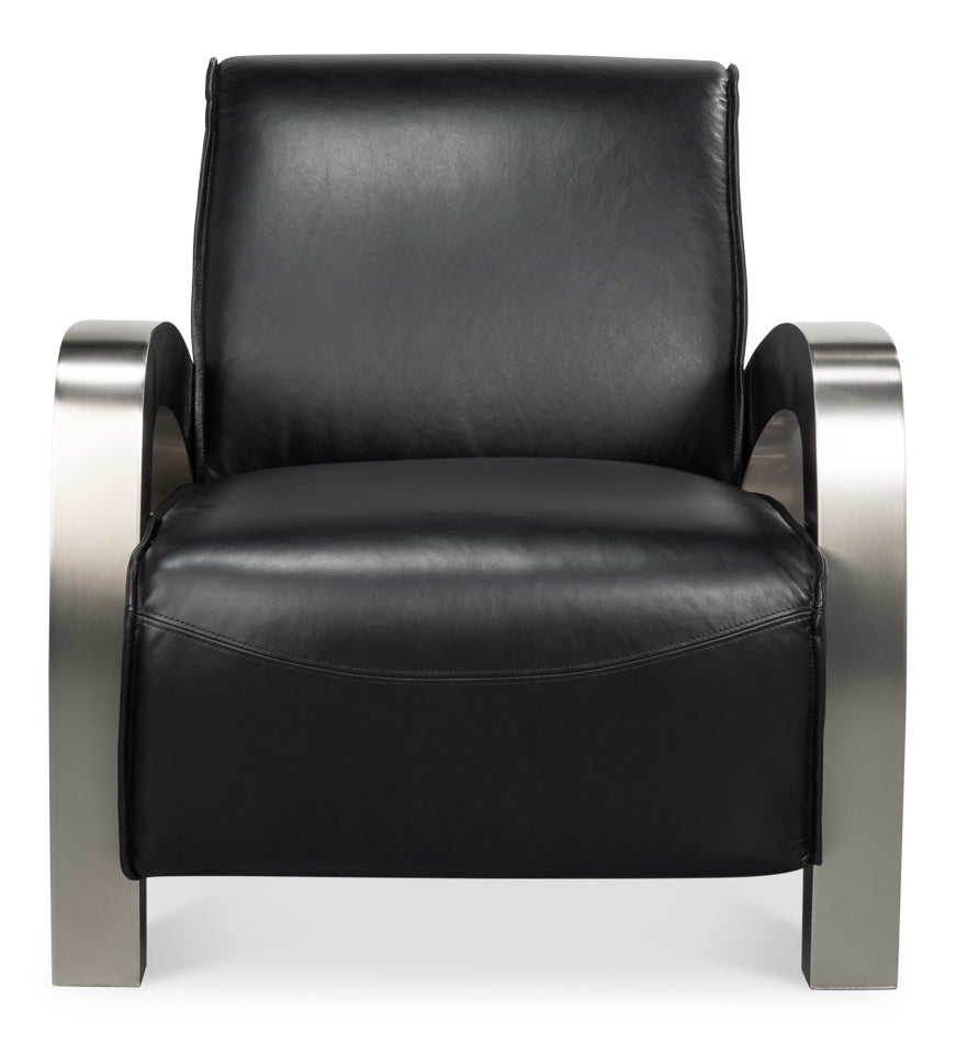 Carlisle Armchair Leather Onyx Black