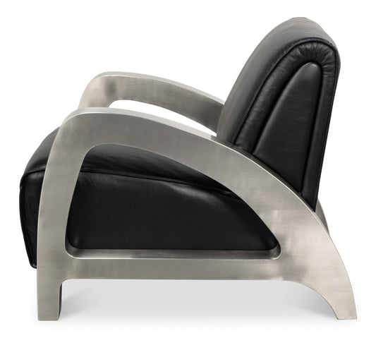 Carlisle Armchair Leather Onyx Black