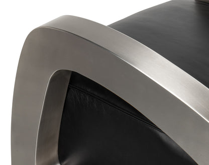 Carlisle Armchair Leather Onyx Black